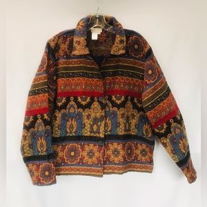 Cold Water Creek Boho Tapestry Jacket Xl